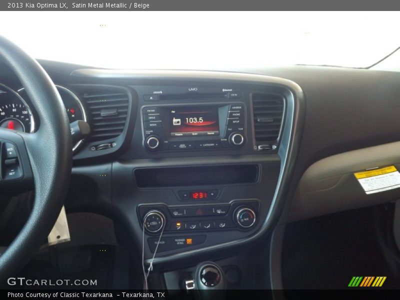 Satin Metal Metallic / Beige 2013 Kia Optima LX