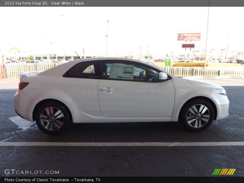 Clear White / Black 2013 Kia Forte Koup EX