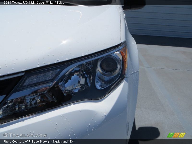 Super White / Beige 2013 Toyota RAV4 LE