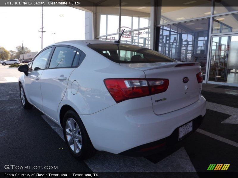 Clear White / Black 2013 Kia Rio EX Sedan