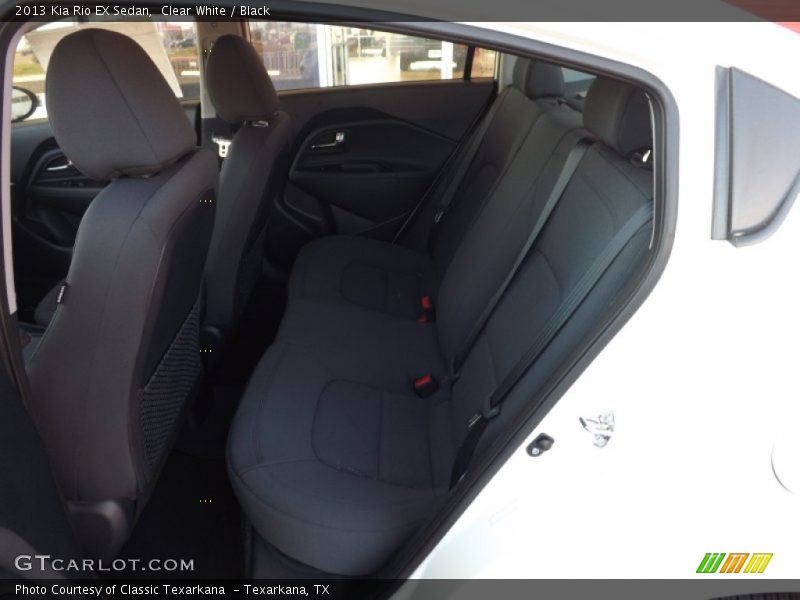 Clear White / Black 2013 Kia Rio EX Sedan