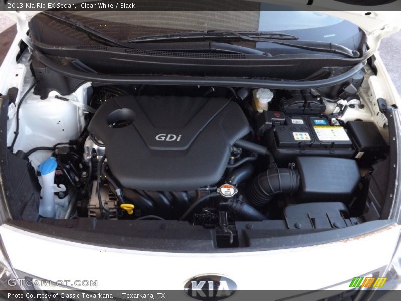 Clear White / Black 2013 Kia Rio EX Sedan