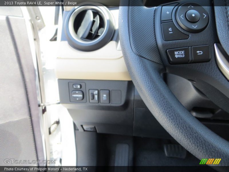 Super White / Beige 2013 Toyota RAV4 LE