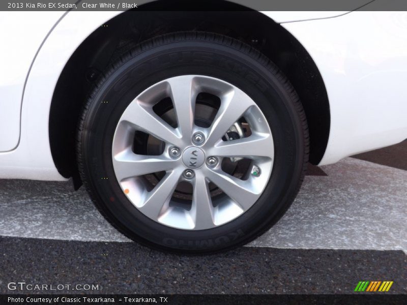 Clear White / Black 2013 Kia Rio EX Sedan