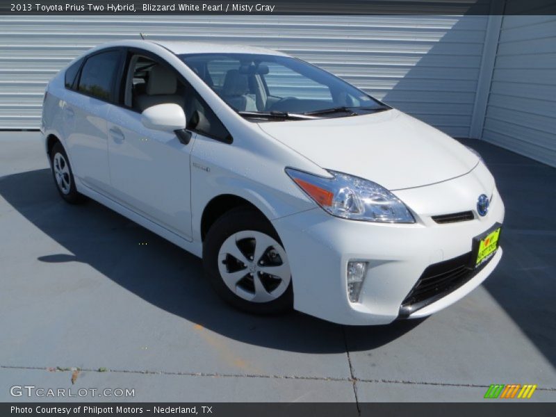 Blizzard White Pearl / Misty Gray 2013 Toyota Prius Two Hybrid
