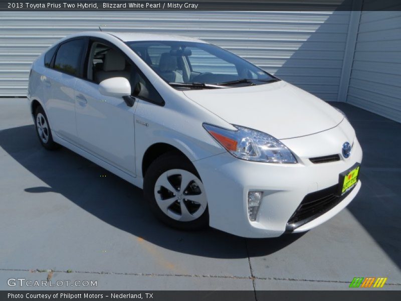 Blizzard White Pearl / Misty Gray 2013 Toyota Prius Two Hybrid