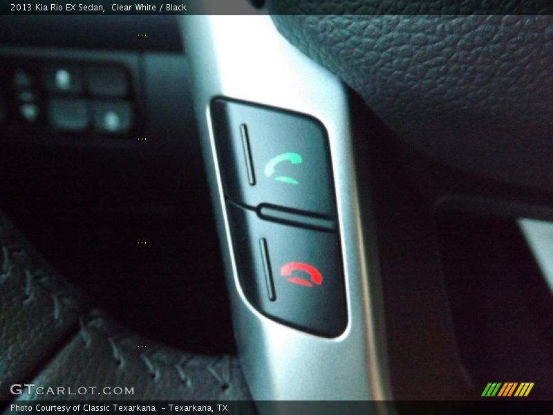 Clear White / Black 2013 Kia Rio EX Sedan