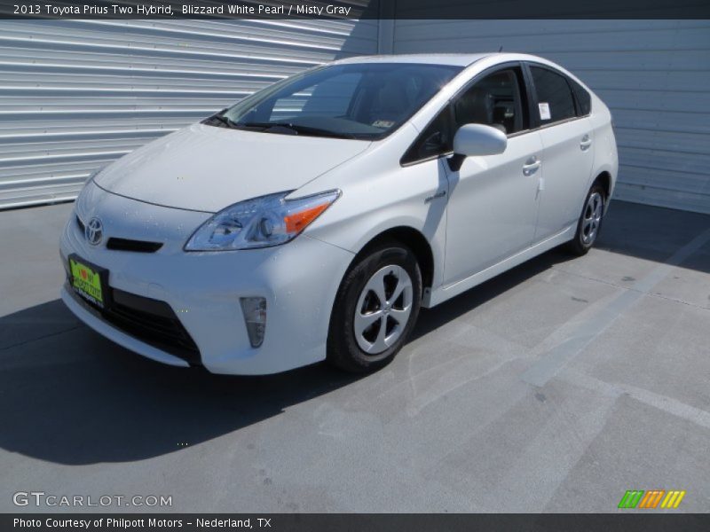 Blizzard White Pearl / Misty Gray 2013 Toyota Prius Two Hybrid