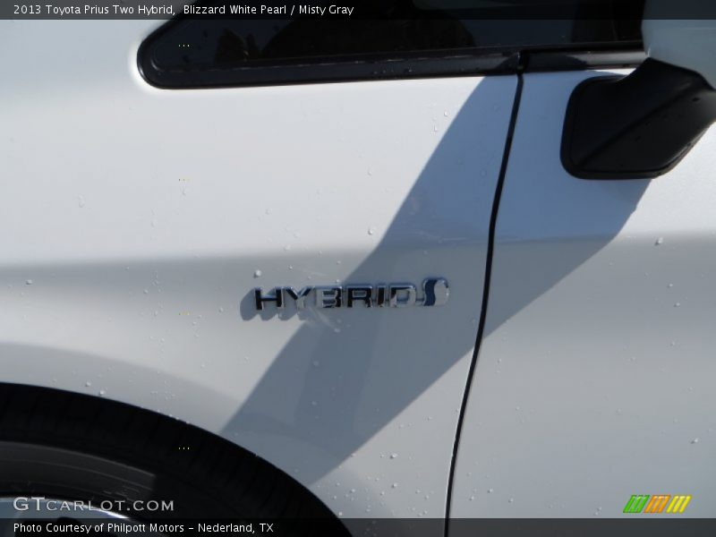 Blizzard White Pearl / Misty Gray 2013 Toyota Prius Two Hybrid