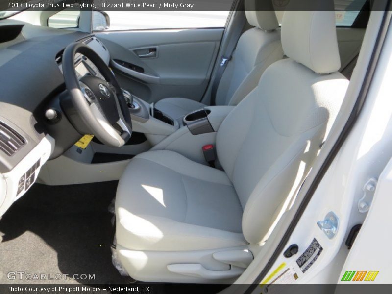 Blizzard White Pearl / Misty Gray 2013 Toyota Prius Two Hybrid
