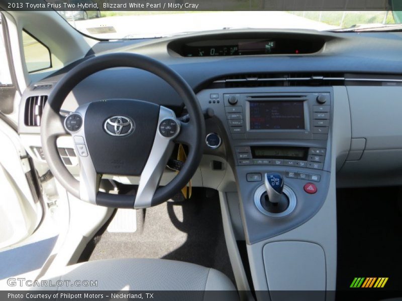 Blizzard White Pearl / Misty Gray 2013 Toyota Prius Two Hybrid