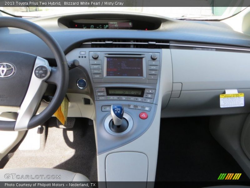 Blizzard White Pearl / Misty Gray 2013 Toyota Prius Two Hybrid