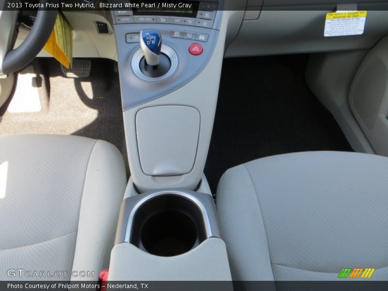 Blizzard White Pearl / Misty Gray 2013 Toyota Prius Two Hybrid