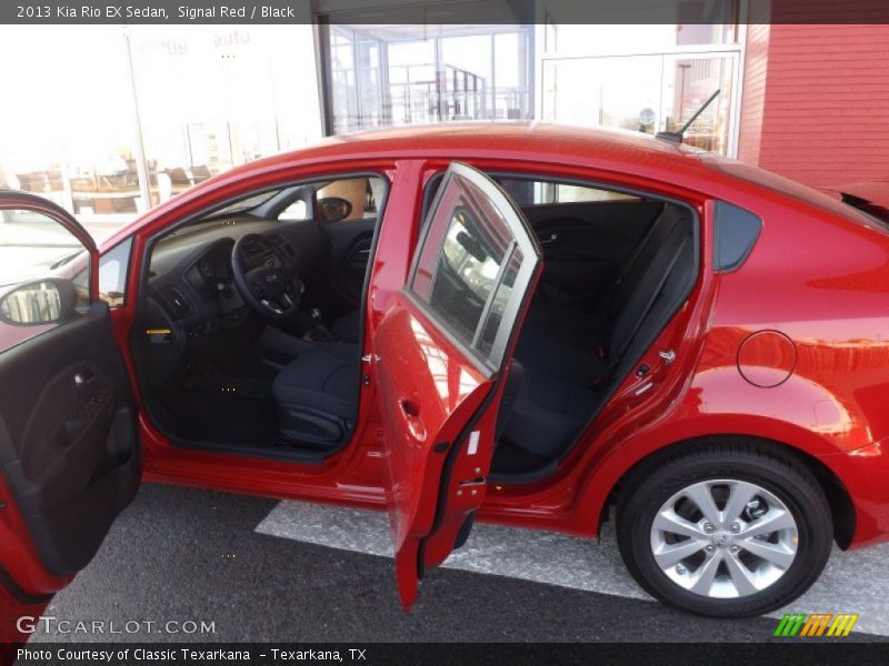 Signal Red / Black 2013 Kia Rio EX Sedan