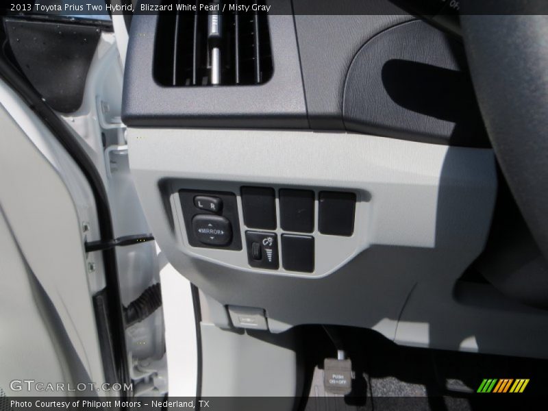 Blizzard White Pearl / Misty Gray 2013 Toyota Prius Two Hybrid