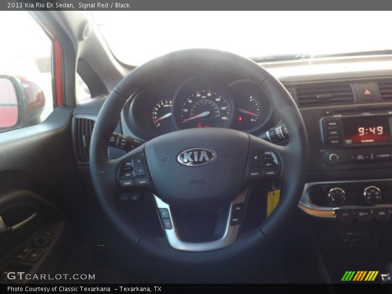Signal Red / Black 2013 Kia Rio EX Sedan
