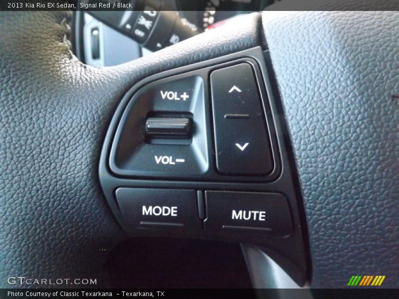 Signal Red / Black 2013 Kia Rio EX Sedan