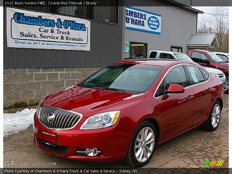 Crystal Red Tintcoat / Ebony 2012 Buick Verano FWD