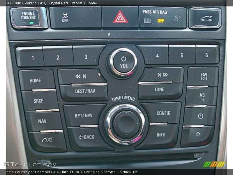 Crystal Red Tintcoat / Ebony 2012 Buick Verano FWD