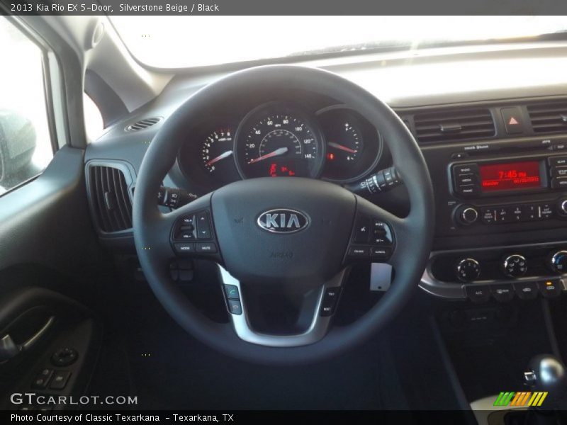 Silverstone Beige / Black 2013 Kia Rio EX 5-Door