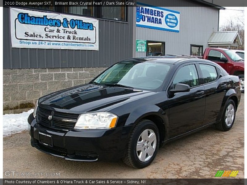 Brilliant Black Crystal Pearl / Dark Slate Gray 2010 Dodge Avenger SXT