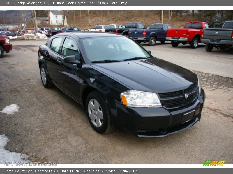 Brilliant Black Crystal Pearl / Dark Slate Gray 2010 Dodge Avenger SXT