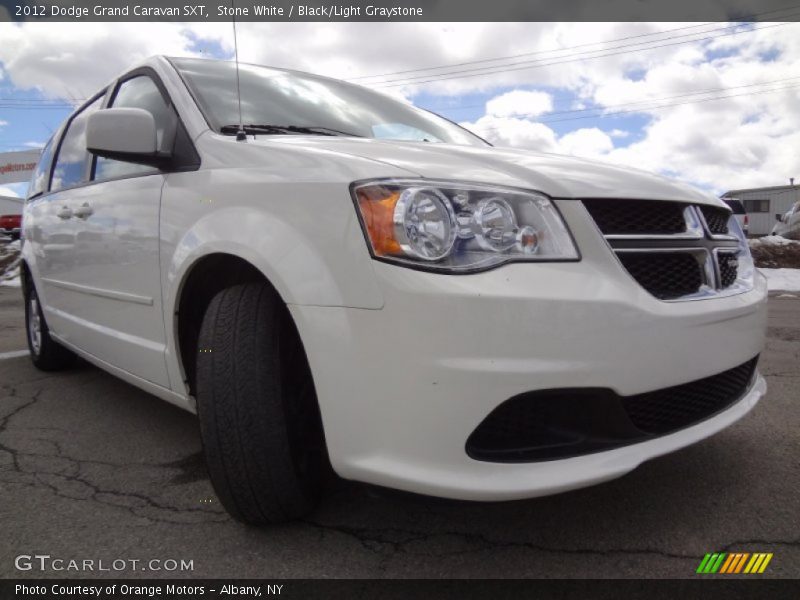 Stone White / Black/Light Graystone 2012 Dodge Grand Caravan SXT