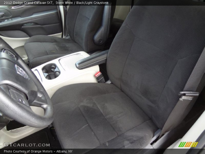 Stone White / Black/Light Graystone 2012 Dodge Grand Caravan SXT