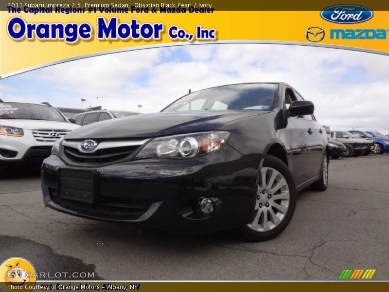 Obsidian Black Pearl / Ivory 2011 Subaru Impreza 2.5i Premium Sedan