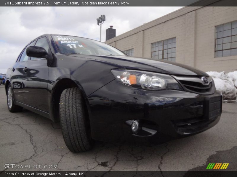 Obsidian Black Pearl / Ivory 2011 Subaru Impreza 2.5i Premium Sedan