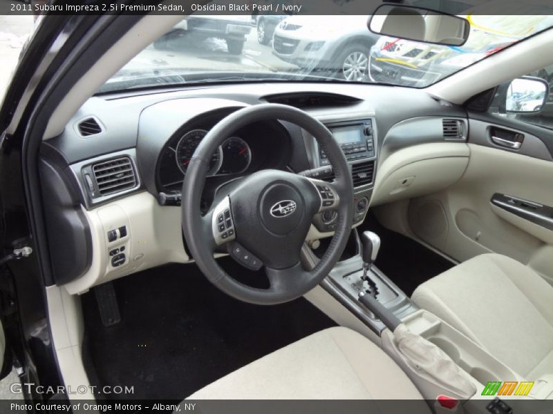 Obsidian Black Pearl / Ivory 2011 Subaru Impreza 2.5i Premium Sedan