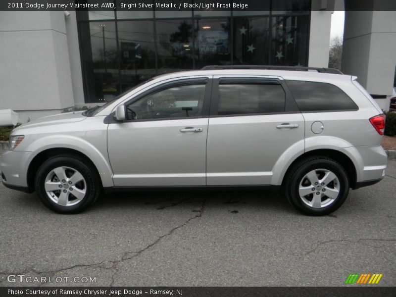 Bright Silver Metallic / Black/Light Frost Beige 2011 Dodge Journey Mainstreet AWD