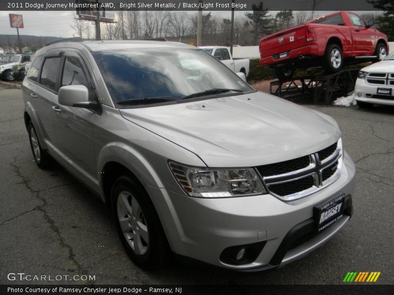 Bright Silver Metallic / Black/Light Frost Beige 2011 Dodge Journey Mainstreet AWD