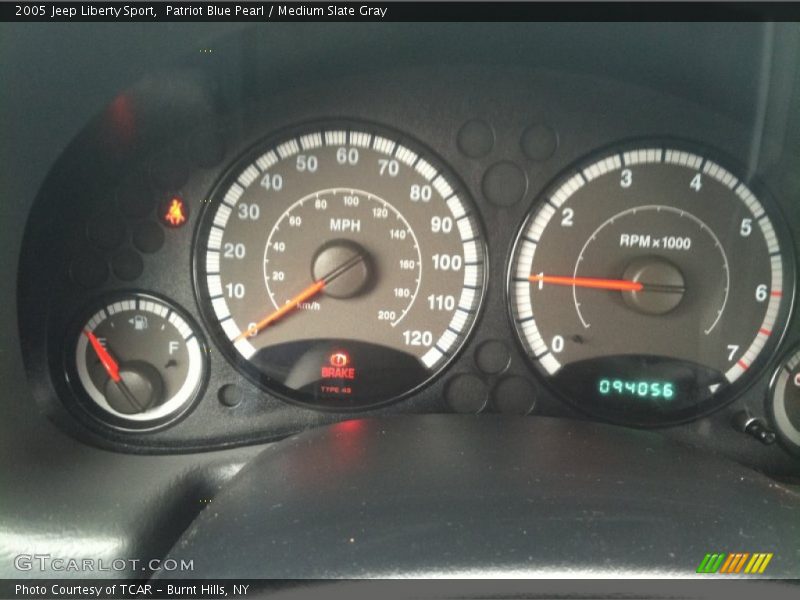 Patriot Blue Pearl / Medium Slate Gray 2005 Jeep Liberty Sport