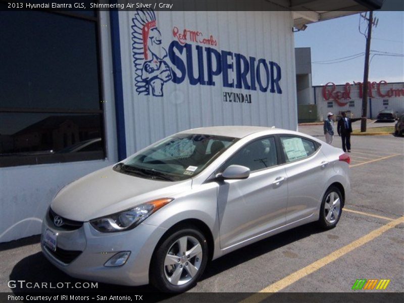 Shimmering Air Silver / Gray 2013 Hyundai Elantra GLS