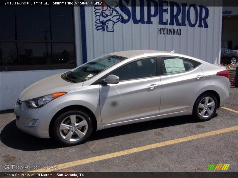 Shimmering Air Silver / Gray 2013 Hyundai Elantra GLS