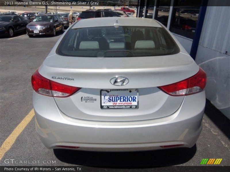 Shimmering Air Silver / Gray 2013 Hyundai Elantra GLS