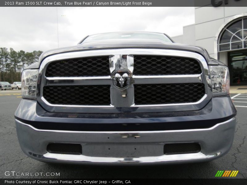True Blue Pearl / Canyon Brown/Light Frost Beige 2013 Ram 1500 SLT Crew Cab