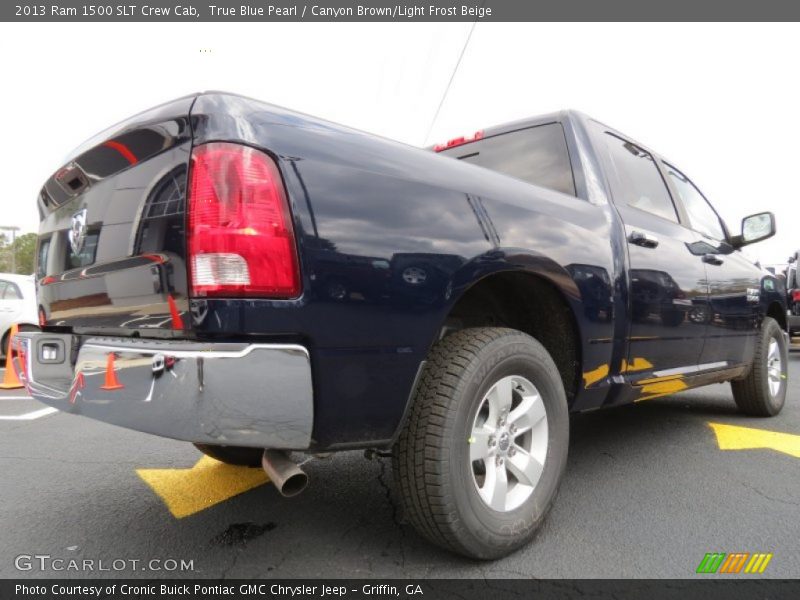 True Blue Pearl / Canyon Brown/Light Frost Beige 2013 Ram 1500 SLT Crew Cab
