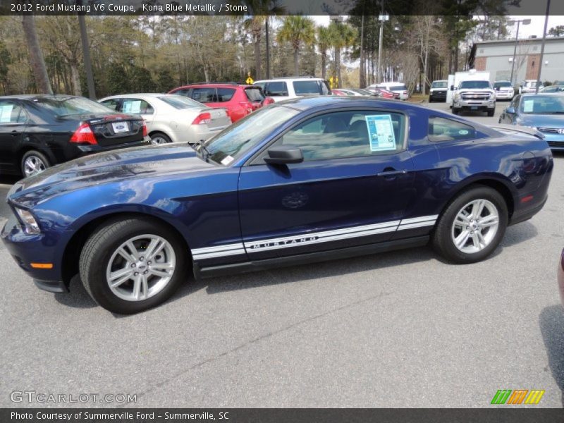 Kona Blue Metallic / Stone 2012 Ford Mustang V6 Coupe