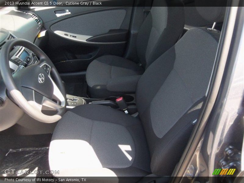 Cyclone Gray / Black 2013 Hyundai Accent GS 5 Door