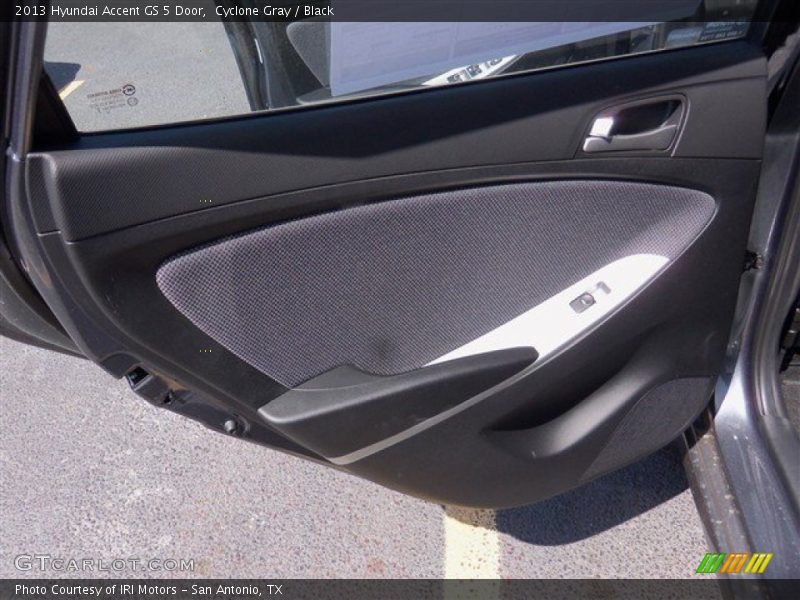 Cyclone Gray / Black 2013 Hyundai Accent GS 5 Door