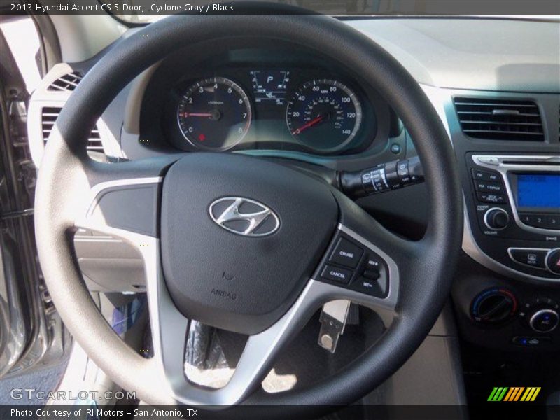 Cyclone Gray / Black 2013 Hyundai Accent GS 5 Door