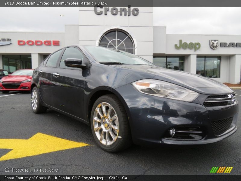 Maximum Steel Metallic / Black 2013 Dodge Dart Limited