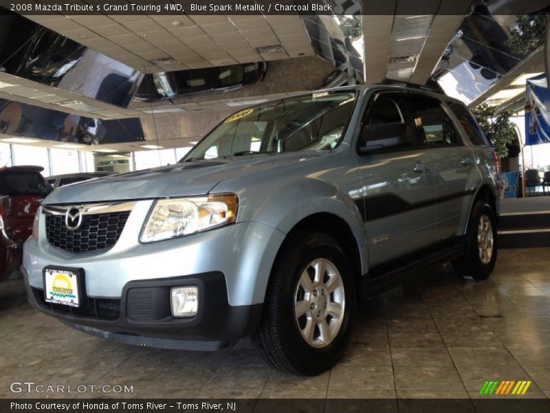 Blue Spark Metallic / Charcoal Black 2008 Mazda Tribute s Grand Touring 4WD