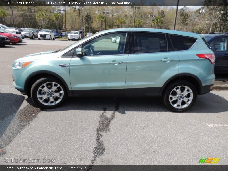 Frosted Glass Metallic / Charcoal Black 2013 Ford Escape SEL 2.0L EcoBoost