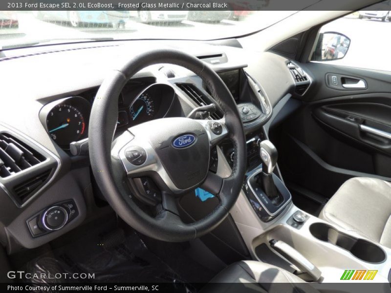 Frosted Glass Metallic / Charcoal Black 2013 Ford Escape SEL 2.0L EcoBoost