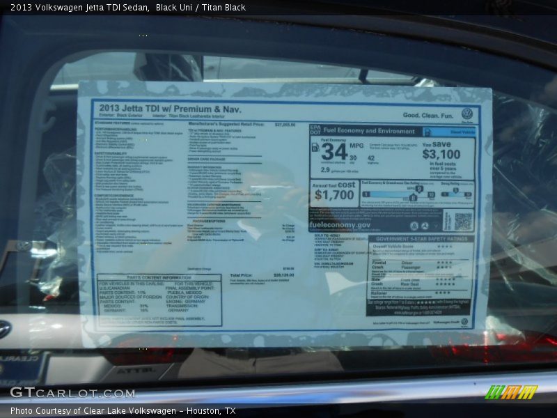 Black Uni / Titan Black 2013 Volkswagen Jetta TDI Sedan