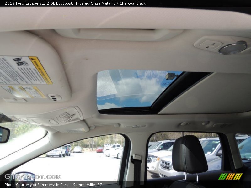 Frosted Glass Metallic / Charcoal Black 2013 Ford Escape SEL 2.0L EcoBoost