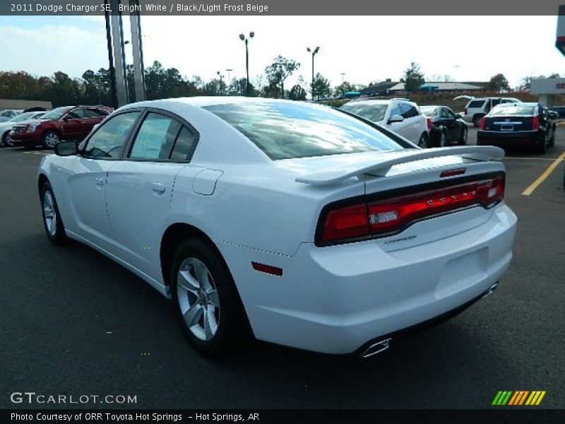 Bright White / Black/Light Frost Beige 2011 Dodge Charger SE